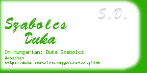 szabolcs duka business card